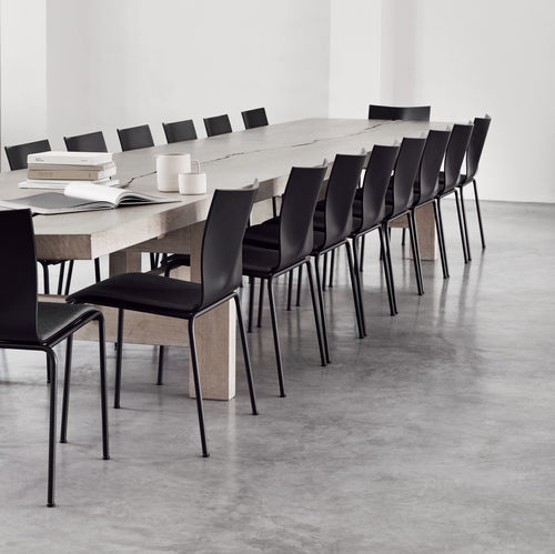 Sedia visitatore contemporanea - XL 121 - Engelbrechts - da interno / in raso / in cromo