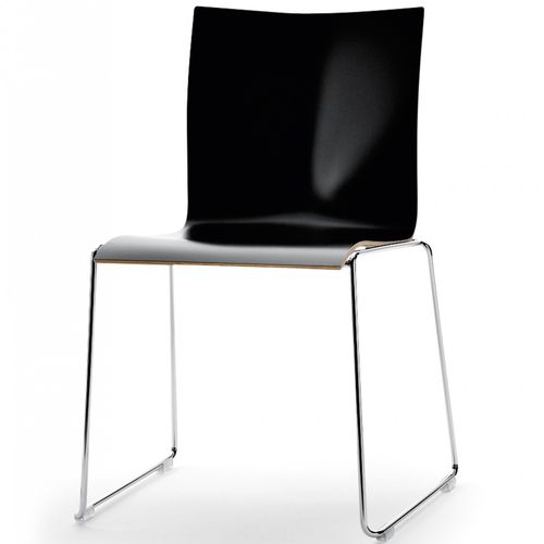 Sedia visitatore contemporanea - XL 127 - Engelbrechts - da interno / in cromo / con supporto in metallo