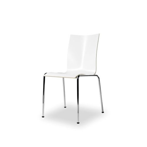 Sedia visitatore contemporanea - 104 - Engelbrechts - da interno / in cromo / con supporto in metallo
