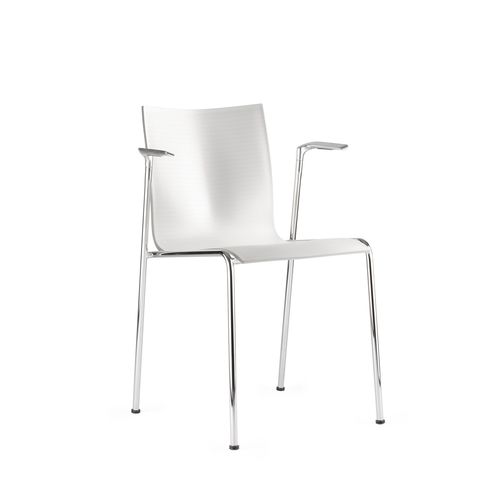 Sedia visitatore contemporanea - 113 - Engelbrechts - da interno / in cromo / in alluminio lucido