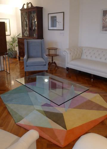 Tappeto contemporaneo - PRISM PASTELS - Sonya Winner - con motivi geometrici / in lana della Nuova Zelanda / rettangolare