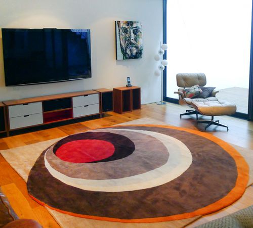 Tappeto contemporaneo - MID-CENTURY MODERN - Sonya Winner - a motivi / in lana della Nuova Zelanda / rettangolare