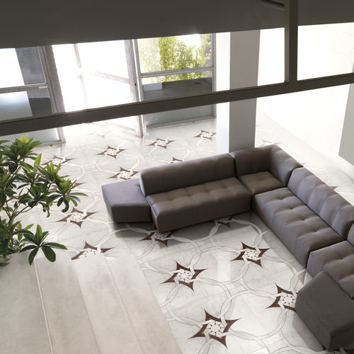 Parquet massello - DECIMA - Parchettificio Toscano Srl - in wengé / con intarsio in marmo / opaco
