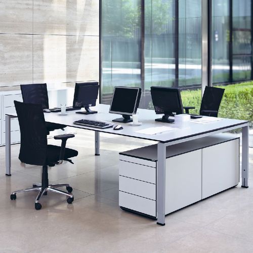 Scrivania per open space - ICON - Vario - contemporanea / impiallacciata in legno / in metallo