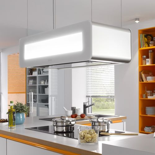 Cappa a isola - SKYLINE - Berbel - da soffitto / con illuminazione integrata / design originale