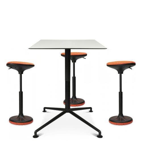 Sgabello operativo contemporaneo - W3 - Wagner - Eine Marke der Topstar GmbH - in tessuto / in pelle / con supporto in plastica