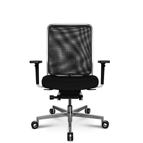 Poltrona da ufficio contemporanea - W-1 LOW - Wagner - Eine Marke der Topstar GmbH - in rete / in pelle / in acciaio
