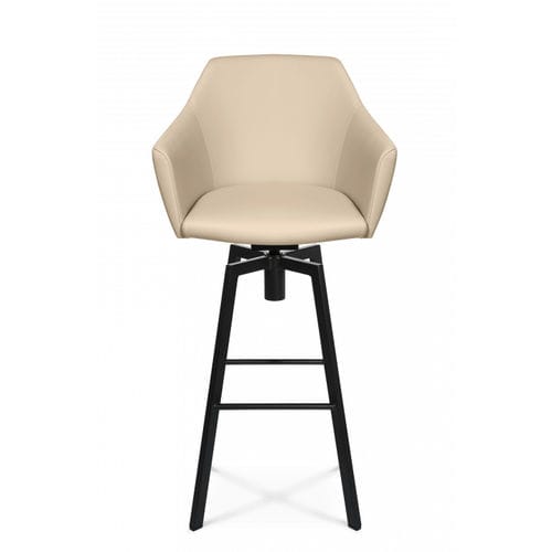 Sgabello da bar contemporaneo - W-CUBE H - Wagner - Eine Marke der Topstar GmbH - in pelle / con supporto in acciaio / con 4 gambe