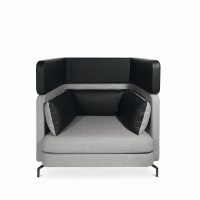 Poltrona contemporanea - W-LOUNGE HIGH ONE - Wagner - Eine Marke der Topstar GmbH - in tessuto / in pelle / in espanso