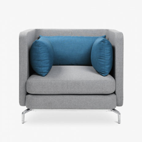 Poltrona contemporanea - W-LOUNGE LOW ONE - Wagner - Eine Marke der Topstar GmbH - in tessuto / in metallo / con cuscino rimovibile
