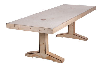 Tavolo contemporaneo - 1890 - piet hein eek - in legno / rettangolare