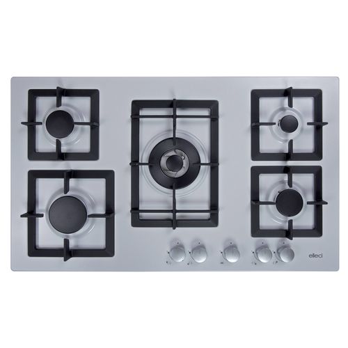Piano cottura a gas - PLANO 90 - ELLECI - 5 fuochi / da incasso / con manopole