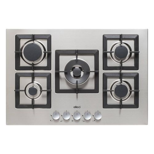 Piano cottura a gas - PLANO 75 - ELLECI - 5 fuochi / da incasso / con manopole