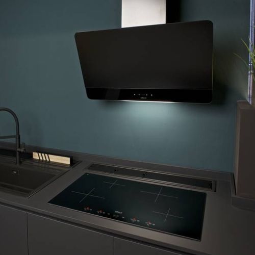 Cappa a muro - LEAF VERTICAL - ELLECI - con illuminazione integrata / con touch screen / classe A