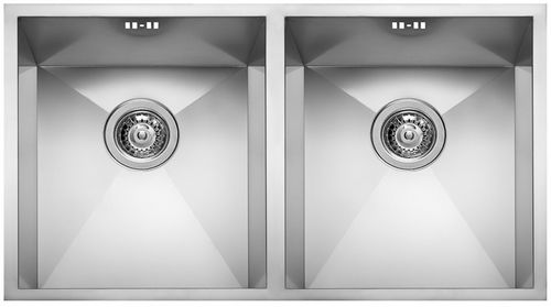 Lavello a 2 vasche - SQUARE 720 2V - ELLECI - senza gocciolatoio / in acciaio inossidabile / da incasso