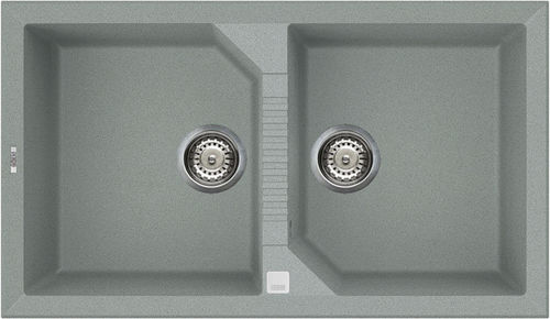Lavello a 2 vasche - TEKNO 450 - ELLECI - senza gocciolatoio / in composito / da incasso