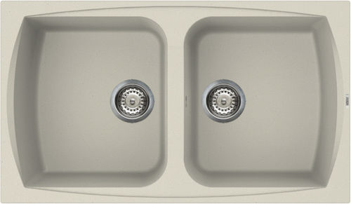 Lavello a 2 vasche - LIVING 450 - ELLECI - senza gocciolatoio / in composito / da incasso