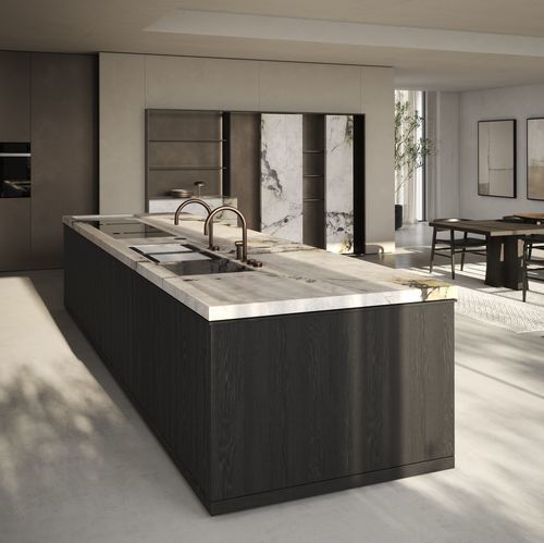 Isola cucina in vetro - METHIS - Key cucine - in marmo / in metallo / in bronzo