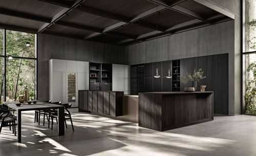 Isola cucina moderna - TAI O - Key cucine - in pietra calcarea / in marmo / in metallo laccato
