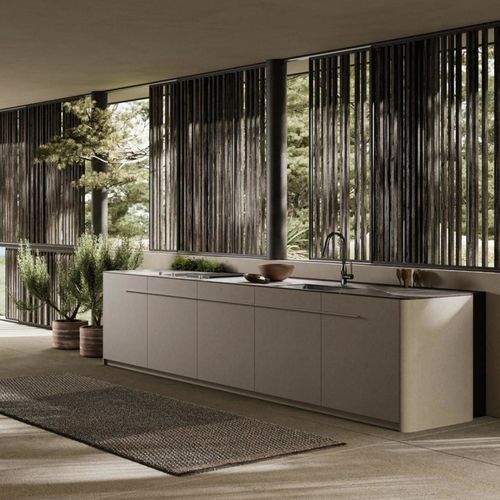 Isola cucina da esterno - HAIKU - Key cucine - moderna / minimalista / in marmo