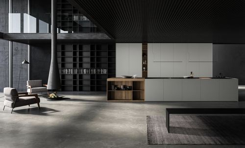 Cucina contemporanea - TWINS - Key cucine - in alluminio / in alluminio laccato / in quercia naturale