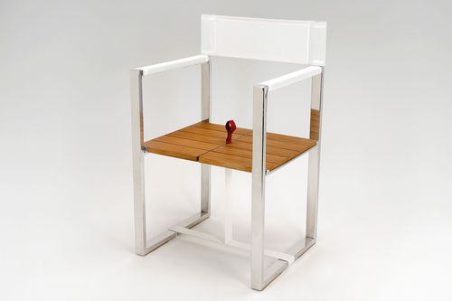 Sedia contemporanea - RED PULL - Nautinox Living - in tessuto / pieghevole / a slitta