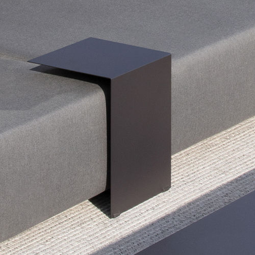 Tavolo d'appoggio contemporaneo - FOLD - april furniture - in acciaio inossidabile / con supporto in acciaio inossidabile / quadrato