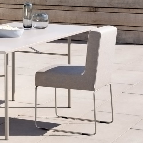 Sedia da giardino contemporanea - CHER - april furniture - da esterno / per terrazza / in acciaio inossidabile