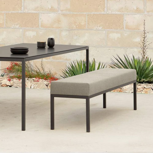 Panca da giardino contemporanea - ERI - april furniture - in tessuto / in acciaio inossidabile / senza schienale