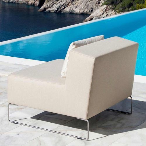 Chauffeuse contemporanea - JAM - april furniture - in tessuto / in Sunbrella® / in metallo