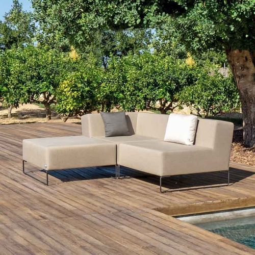 Set lounge da giardino contemporaneo - JAM - april furniture - idrorepellente / in Sunbrella® / in acciaio inossidabile
