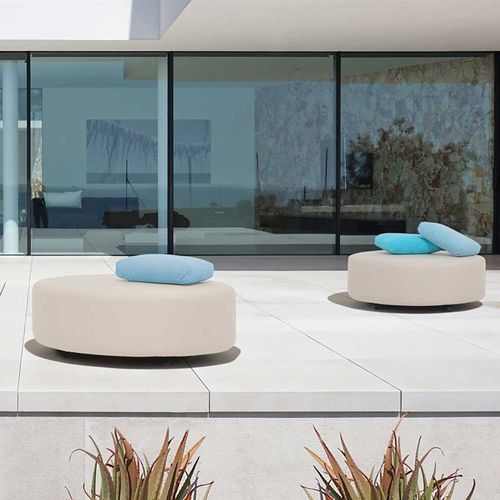 Ottomana contemporanea - JOJ  - april furniture - in tessuto / tonda / per cuscini