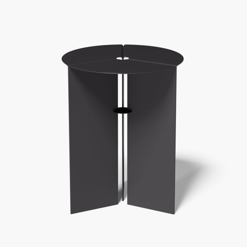 Tavolo d'appoggio contemporaneo - PEACE - april furniture - in acciaio inossidabile / con supporto in acciaio / rotondo