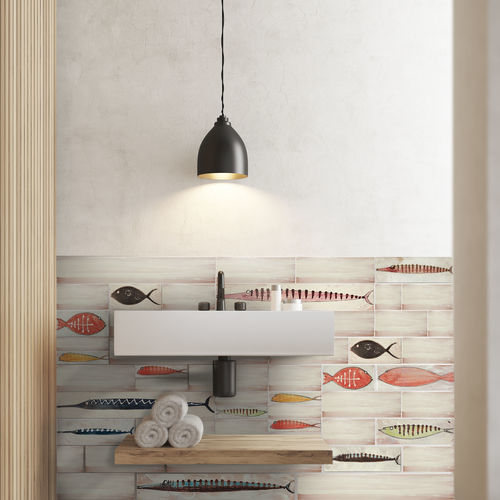 Piastrella in ceramica - IL PESCATO - AR.CE.A. SRL Handmade design - a rilievo / smaltata / dipinta a mano