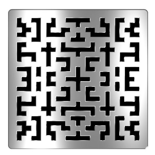 Griglia per piletta da doccia per doccia - CROSSWORD SQ - Lateral Design Studio - in acciaio inossidabile