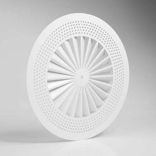 Bocca di estrazione rotonda - 1000300–9016-20 - Tecanno GmbH - da soffitto / in lamiera d'acciaio