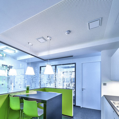 Diffusore d'aria a soffitto - ONE - Tecanno GmbH - da parete / quadrato / in lamiera d'acciaio