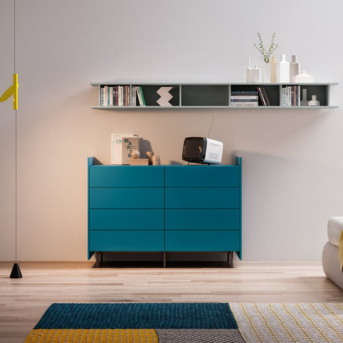 Cassettone contemporaneo - 7For - Sculptures Jeux - in legno laccato / in rovere / in noce americano