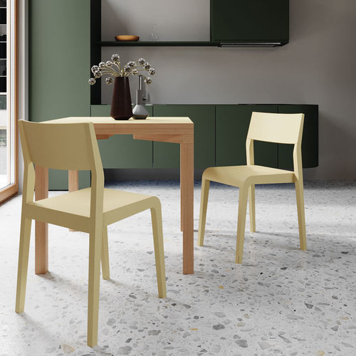 Tavolo da pranzo design scandinavo - Piaf - Sculptures Jeux - in rovere / in laminato / con supporto in quercia