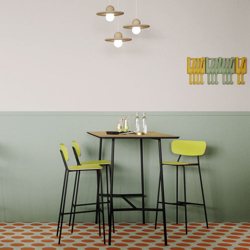 Tavolo alto contemporaneo - Ibetta - Sculptures Jeux - in laminato / in rovere / in MDF