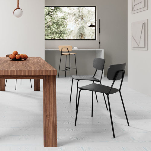 Sedia contemporanea - Ibetta - Sculptures Jeux - da interno / in rovere / in noce americano