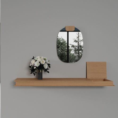 Consolle design scandinavo - Flap - Sculptures Jeux - in rovere / impiallacciata in legno / in noce americano