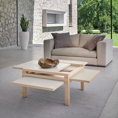 Tavolino basso design scandinavo - Par4 - Sculptures Jeux - in rovere / in faggio / in noce americano