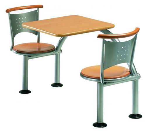 Set tavolo e sedia contemporaneo - NERO - Redi - in metallo verniciato / in plastica / quadrato