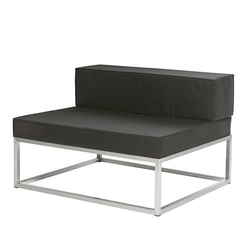Poltrona contemporanea - Manhattan - Il Giardino di Legno - in tessuto / in acciaio inossidabile spazzolato / nera