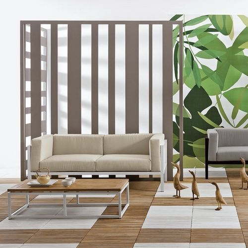 Divano contemporaneo - Lui & Lei - Il Giardino di Legno - da giardino / in tessuto / con braccioli