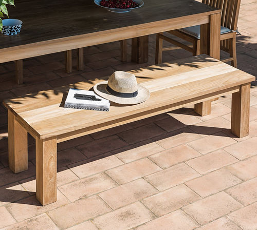 Panca da giardino contemporanea - Ratio - Il Giardino di Legno - in teak / senza schienale / senza braccioli