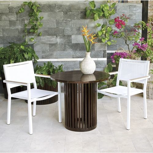 Sedia contemporanea - Lui & Lei - Il Giardino di Legno - da esterno / in rete / con supporto in alluminio