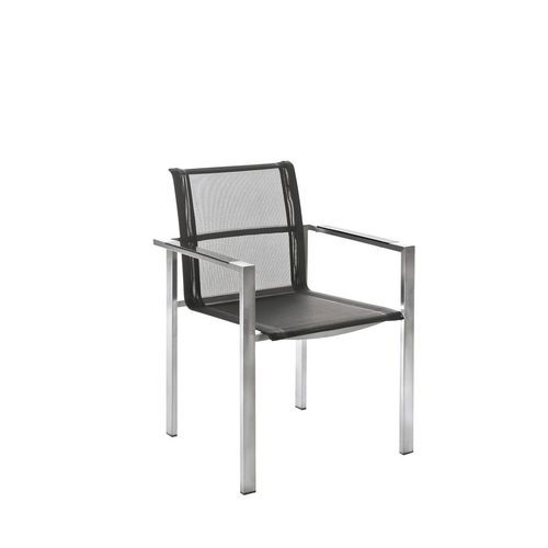 Sedia contemporanea - Adamas - Il Giardino di Legno - da esterno / in Batyline® / con supporto in acciaio inossidabile
