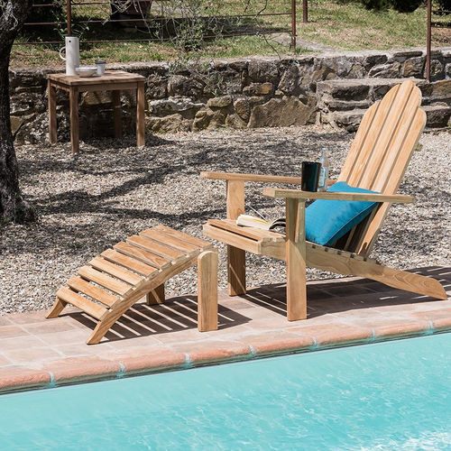 Lettino prendisole classico - Riviera - Il Giardino di Legno - in teak / in teak / marrone